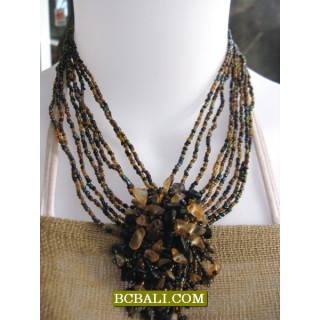 accessories necklaces chokers beaded stone pendants 